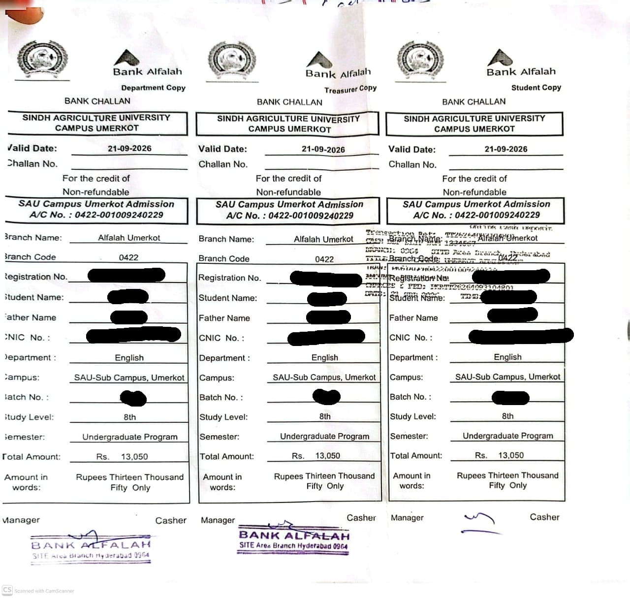 Proof slip — Poor Farmer’s Son University Student Assistance